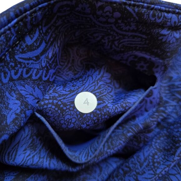 Lululemon Like Nothing 7/8 Tight - Antique Paisley Sapphire Blue Black - Picture 9 of 10